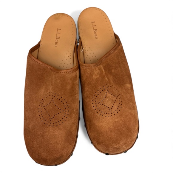 L.L. Bean Tan Suede Slip-On Clogs - Picture 2 of 13